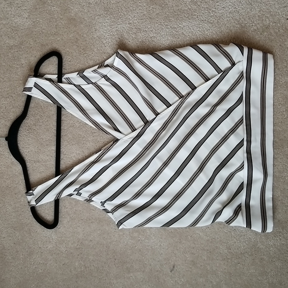 Veronica M banded stripe tank